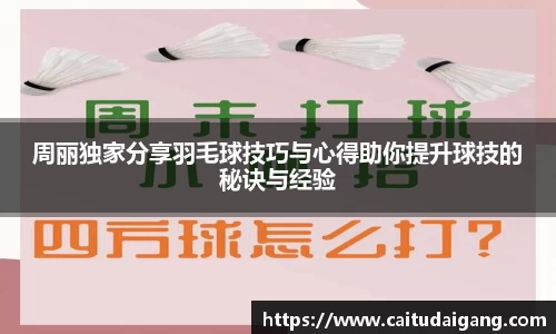 周丽独家分享羽毛球技巧与心得助你提升球技的秘诀与经验